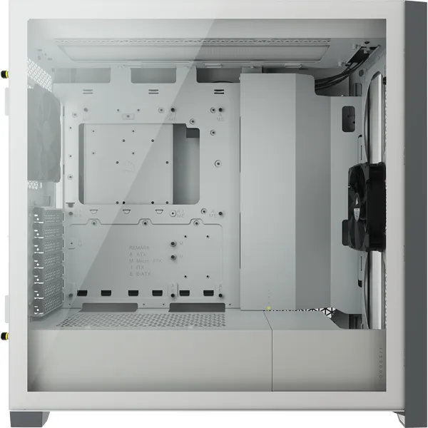 5000D Airflow Tempered Glass Mid-Tower; White - 4x3.5''; 2x2.5''; Up to 360mm Liquid Coolers - ATX Chassis