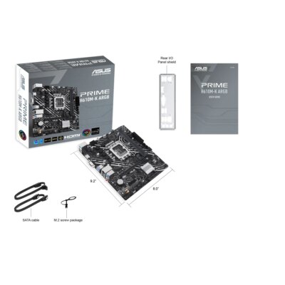 ASUS Motherboard-LGA1700-12-13-14thGen-2xDDR5-M  2-4xSATA- 1xPCIe4*16-1xPCIe3*1- D-Sub-HDMII-PS2-6xUSB