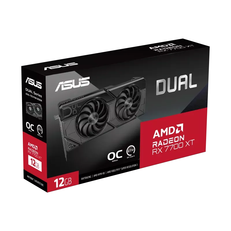ASUS Graphics Card-AMD-PCIe4-12GB GDDR6-OC mode:up to 2599MHz(Boost Clock)-Default mode:up to 2584MHz-1xHDMI-3xDP-750W