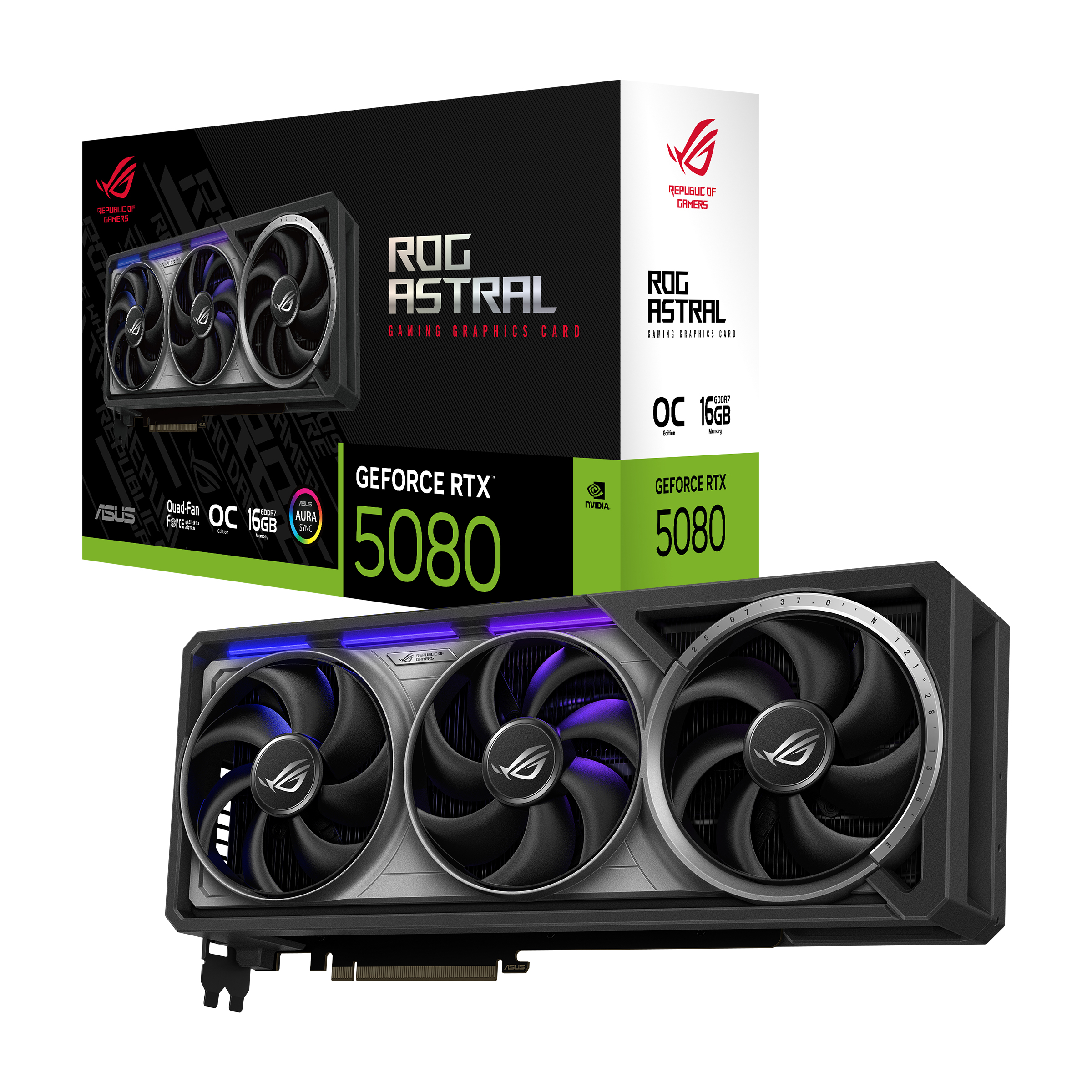 ASUS ROG Astral - -RTX5080-O16G-GAMING NVIDIA GeForce RTX 5080 16 GB GDDR7