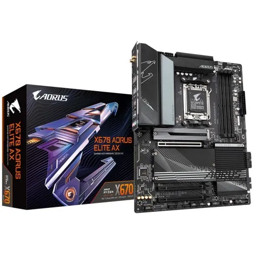 Gigabyte Aorus Amd X670 Elite Chipset For Amd Am5 4x Ddr5 4x M2 Hdmi Atx