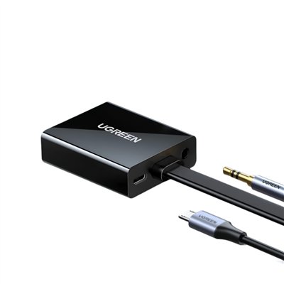 UGREEN HDMI to VGA Adapter, with 3.5mm Audio and Power Port - Black - Image 2
