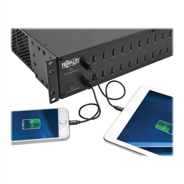 EATON 32-PORT USB CHARGING STATION WITH SYNCING USB CHARGER OUTPUT 2U RACK-MOUNT - Image 6