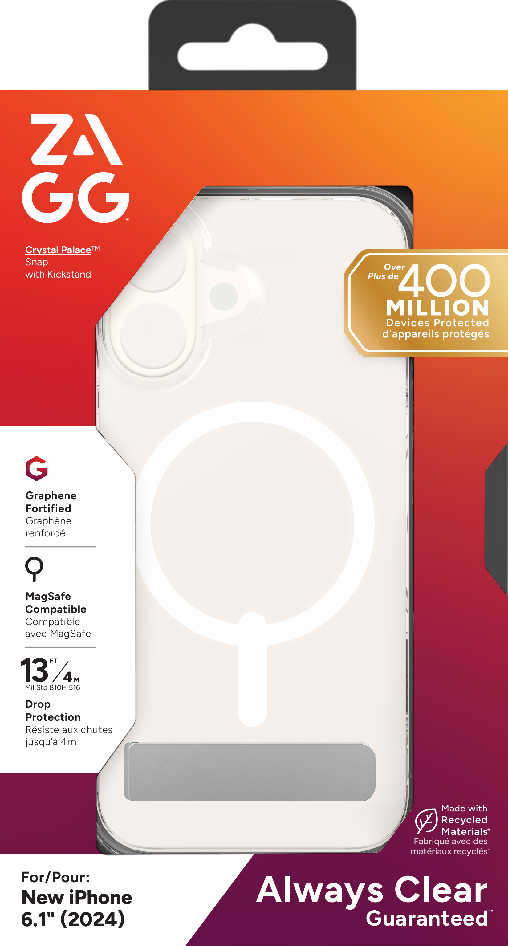 ZAGG Cases Crystal Palace Snap KS Apple iPhone 16 Clear - Image 4