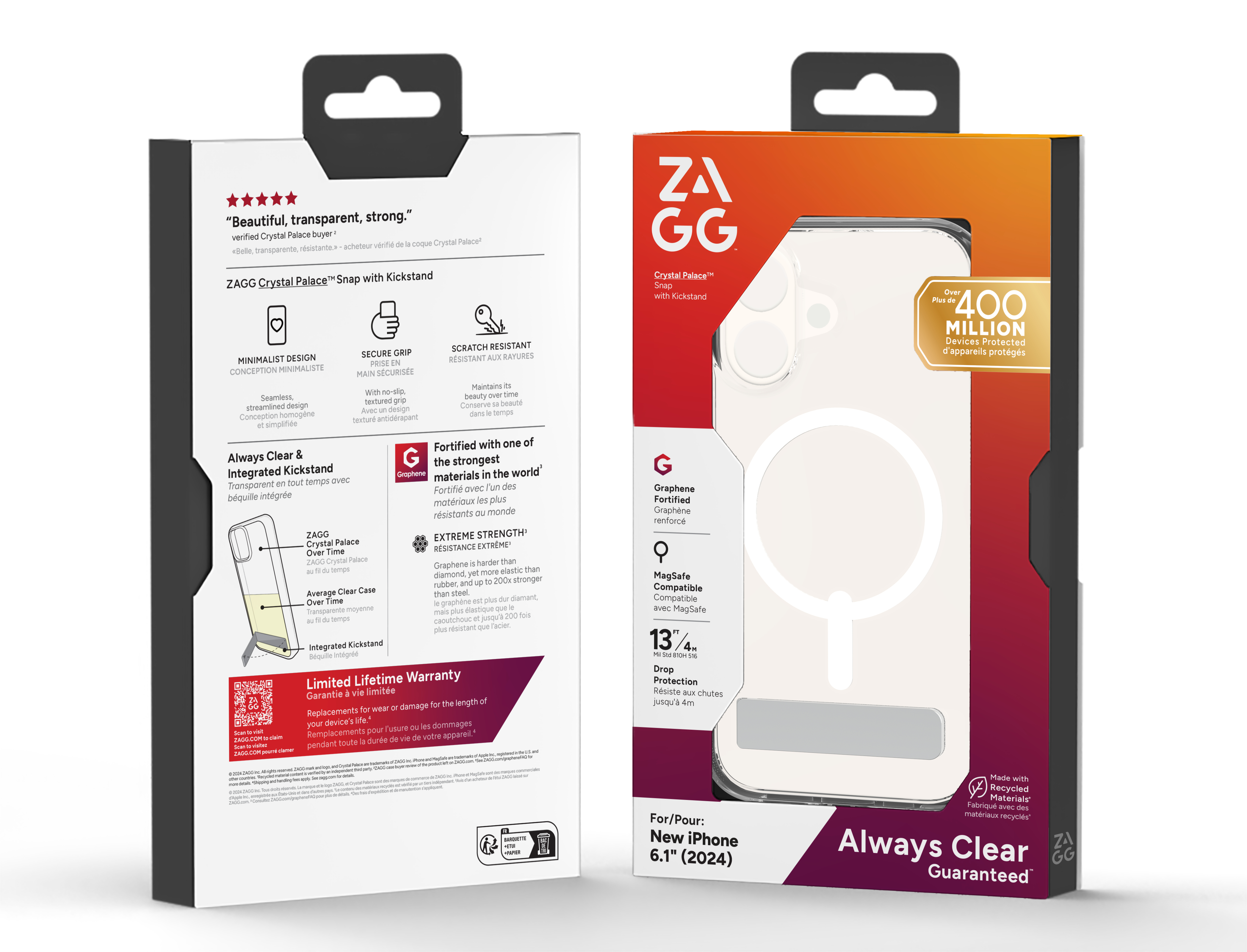 ZAGG Cases Crystal Palace Snap KS Apple iPhone 16 Clear - Image 2