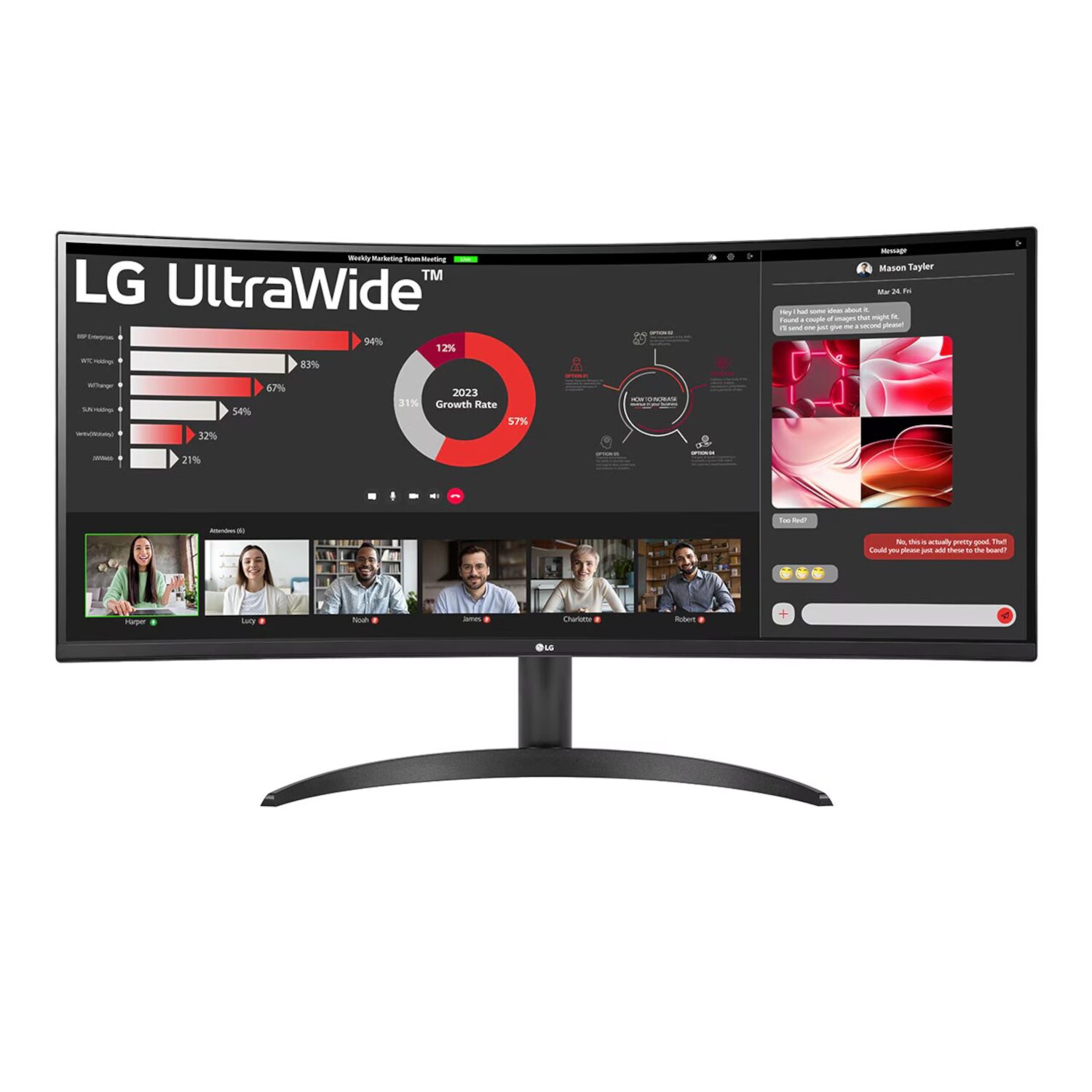 LG 34" UltraWide QHD Curved Monitor (100Hz, FreeSync, HDR10, HDMI/DP)