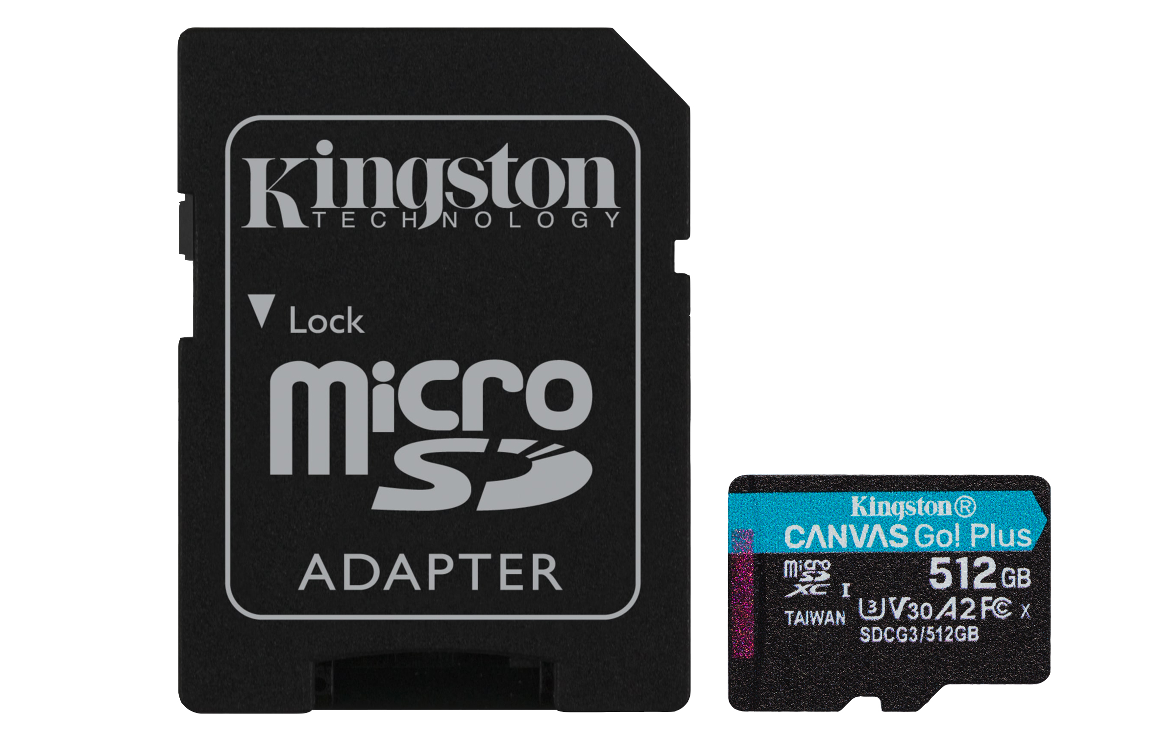 KINGSTON 512GB MICROSDXC CANVAS GO PLUS 170R A2 U3 V30 CARD + ADP