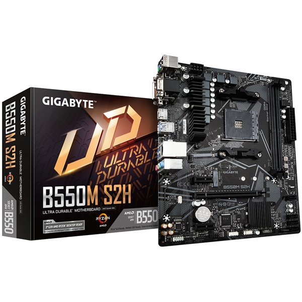 GIGABYTE B550M S2H AMD B550 Socket AM4 micro ATX