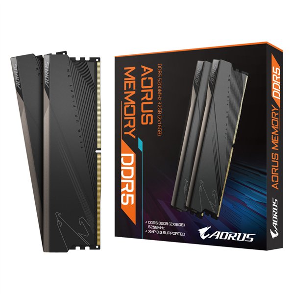 GIGABYTE AORUS Memory DDR5 32GB (2x16GB) 5200MHz memory module