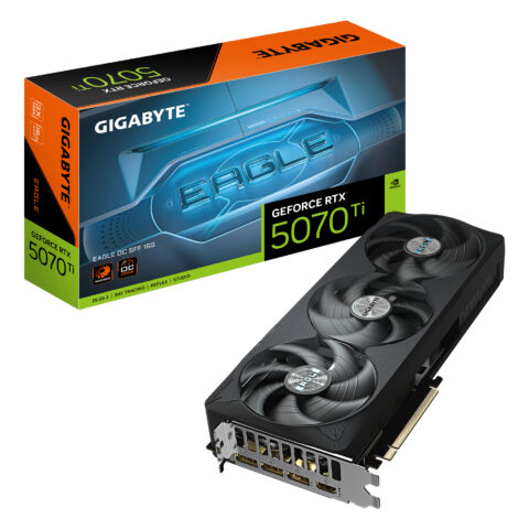 GIGABYTE GeForce RTX 5070 Ti EAGLE OC SFF 16G Graphics Card - 16GB GDDR7, 256bit, PCI-E 5.0, 2542 MHz Core Clock, 3 x DP 2.1a, 1 x HDMI 2.1b, NVIDIA DLSS 4, GV-N507TEAGLE OC-16GD