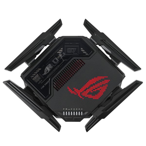ASUS ROG Rapture GT-BE98 wireless router 10 Gigabit Ethernet Quad-band (2.4 GHz / 5 GHz-1 / 5 GHz-2 / 6 GHz) Black - Image 4