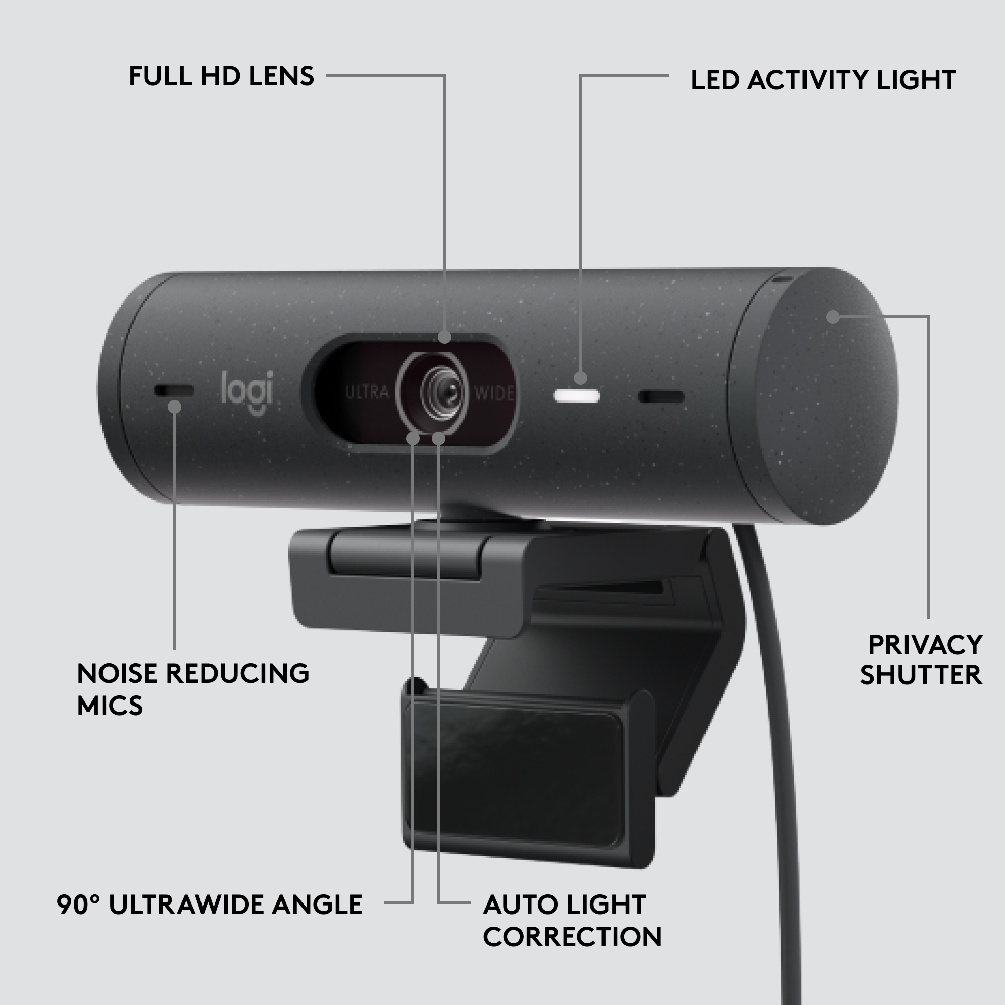 LOGITECH BRIO 500 FULL HD 1080P WEBCAM - Image 22