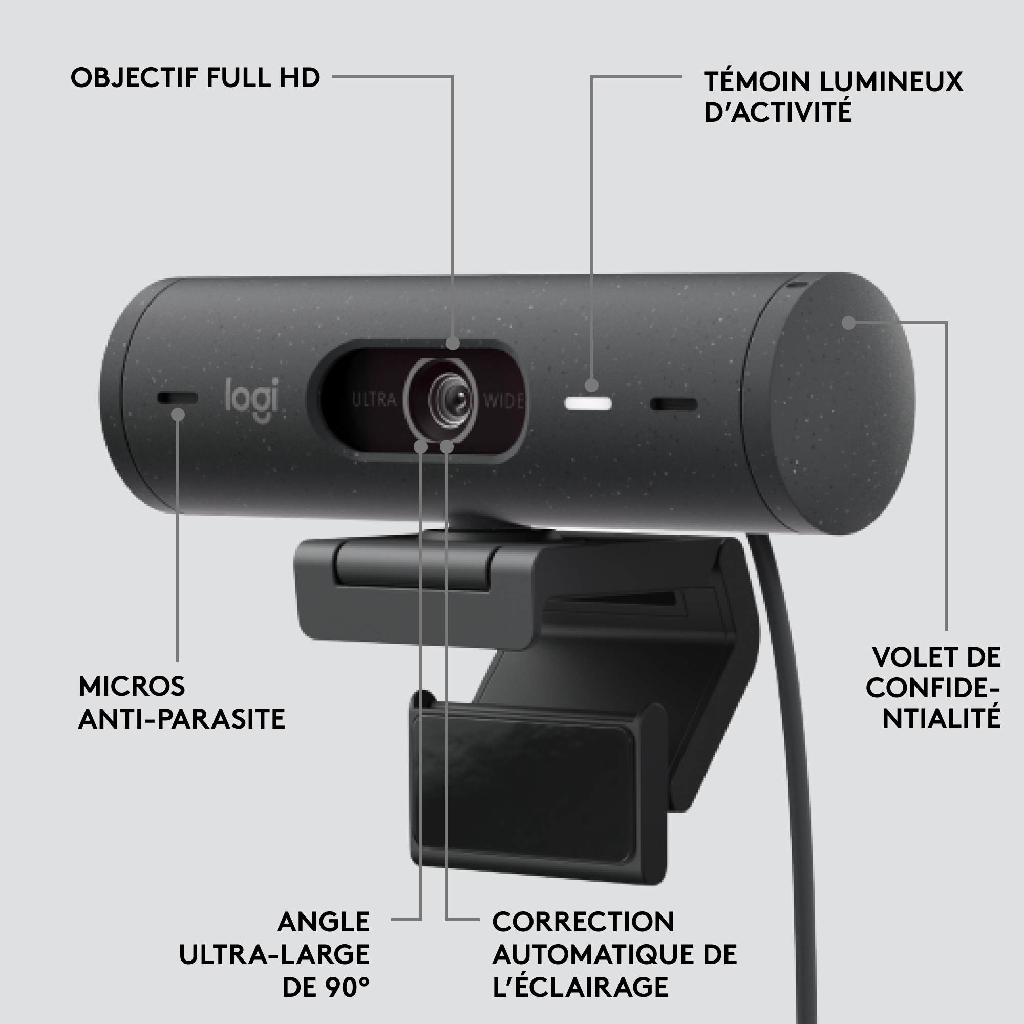 LOGITECH BRIO 500 FULL HD 1080P WEBCAM - Image 30