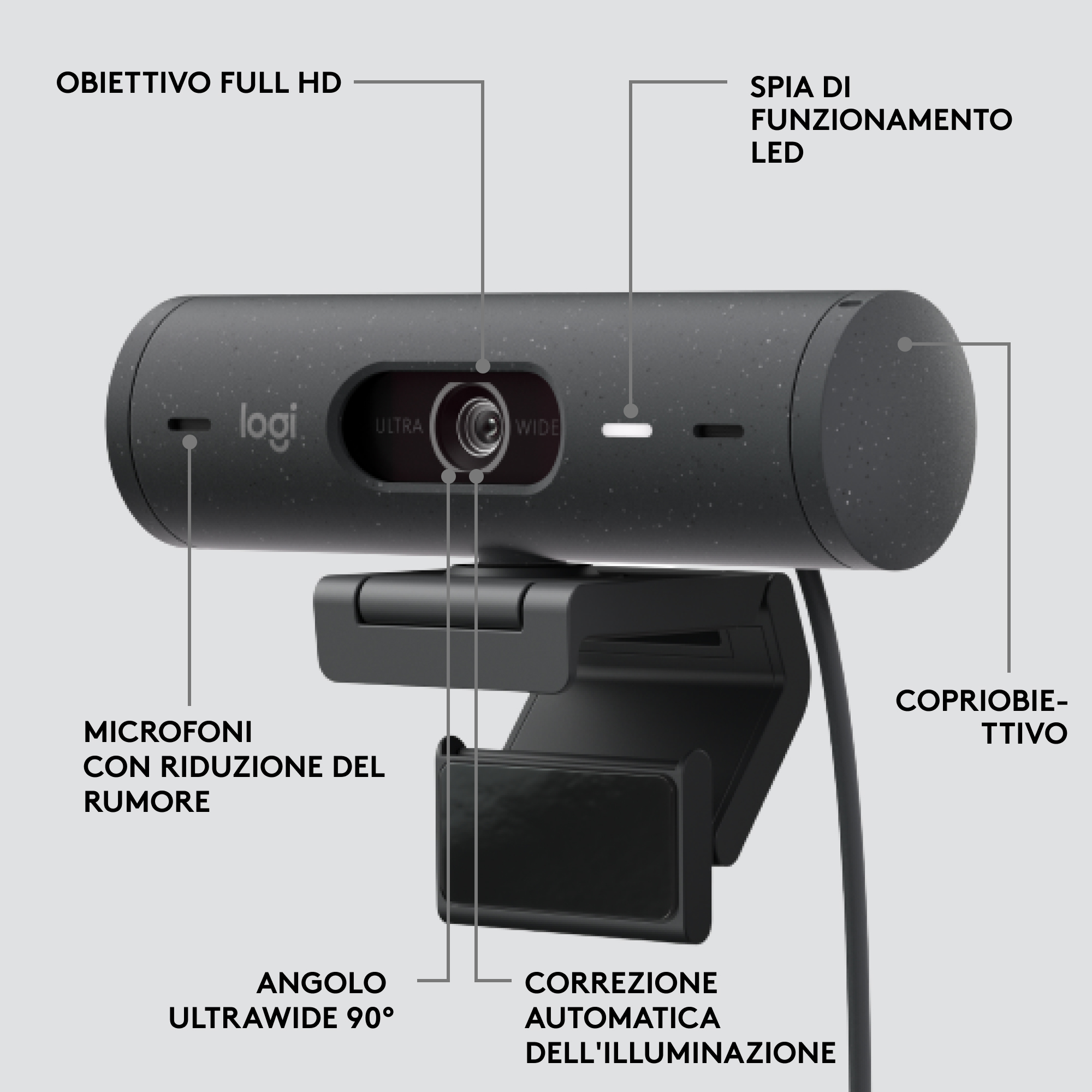LOGITECH BRIO 500 FULL HD 1080P WEBCAM - Image 48