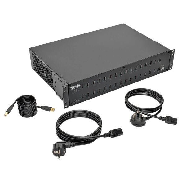 EATON 32-PORT USB CHARGING STATION WITH SYNCING USB CHARGER OUTPUT 2U RACK-MOUNT - Image 8