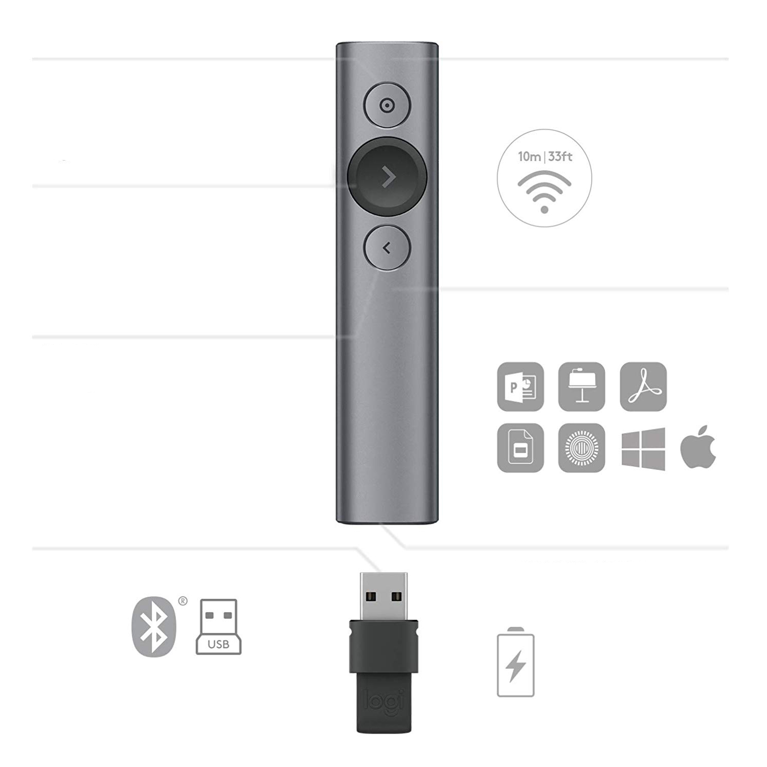 LOGITECH SLATE SPOTLIGHT PRESENTATION REMOTE - Image 2