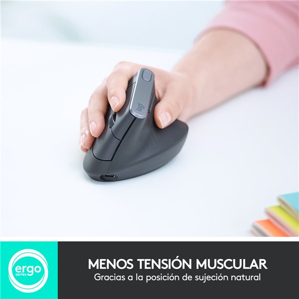 LOGITECH MX VERTICAL ADVANCED ERGONOMIC WIRELESS MOUSE GREY - Image 26