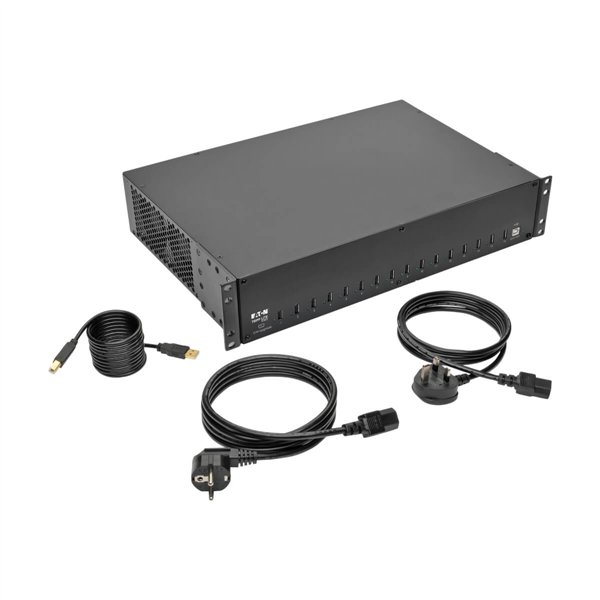 EATON 16-PORT USB CHARGING STATION WITH SYNCING USB CHARGER OUTPUT 2U RACK-MOUNT - Image 13