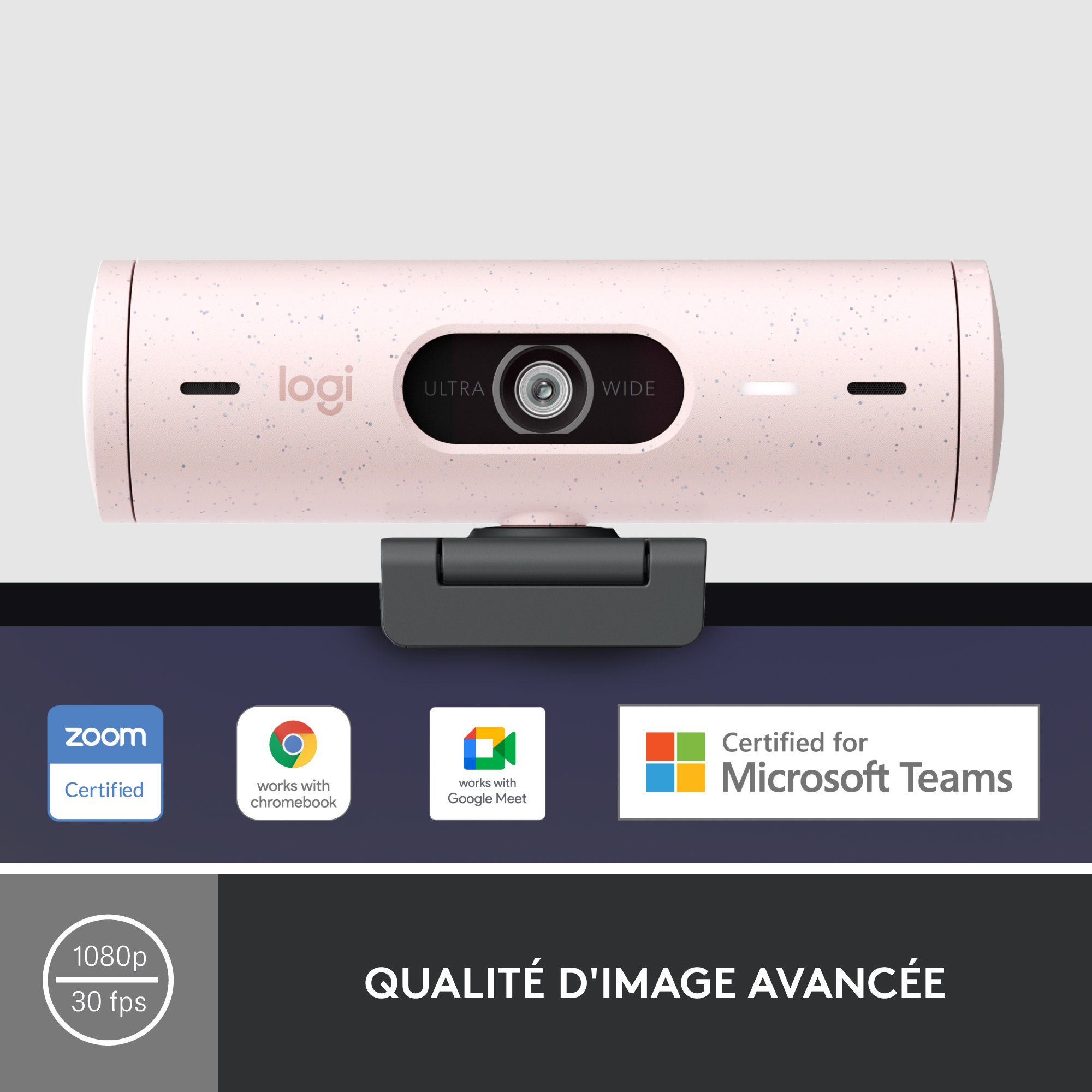 LOGITECH BRIO 500 FULL HD 1080P WEBCAM WITH LIGHT CORRECTION ROSE - Image 36