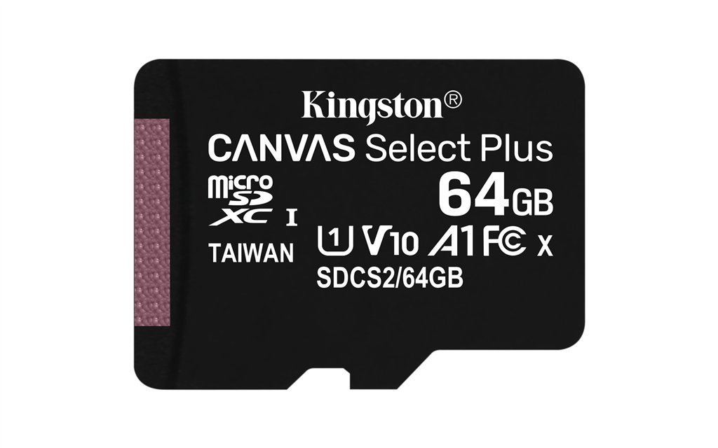 KINGSTON 64GB MICSDXC CANVAS SELECT PLUS 100R A1 C10 THREE PACK + ADP