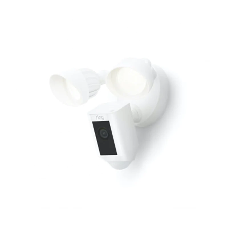 RING WHITE FLOODLIGHT CAM WIRED PLUS