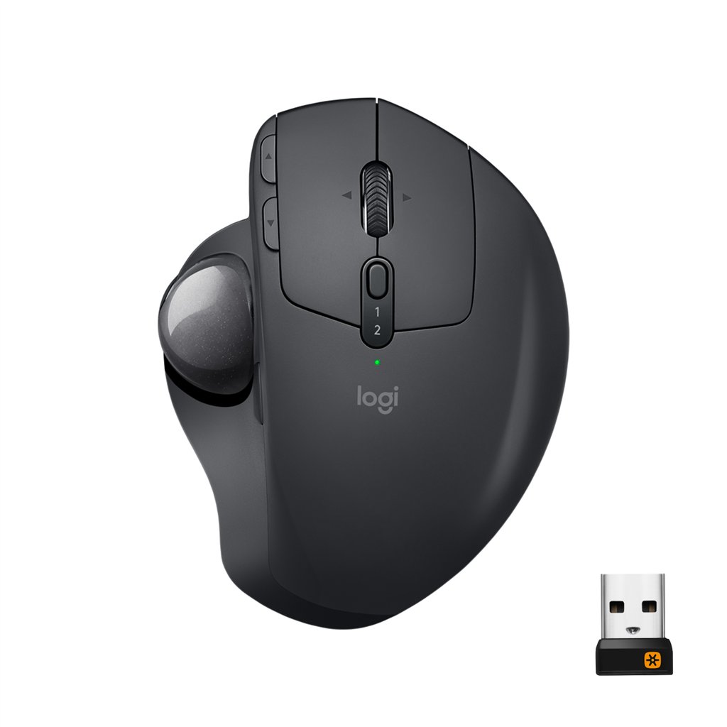 LOGITECH MX ERGO ADVANCED WIRELESS TRACKBALL MOUSE WITH LOGI BOLT AND BT