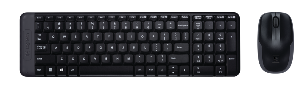 LOGITECH MK220 WIRELESS KEYBOARD AND MOUSE - COMBO - BLACK