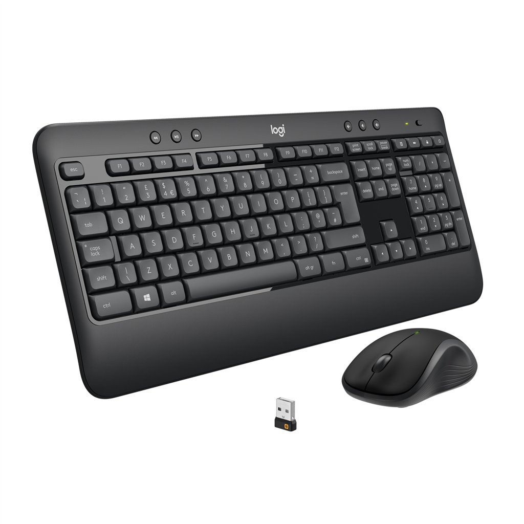 LOGITECH MK540 ADVANCED WIRELESS KEYBOARD AND MOUSE - BLACK
