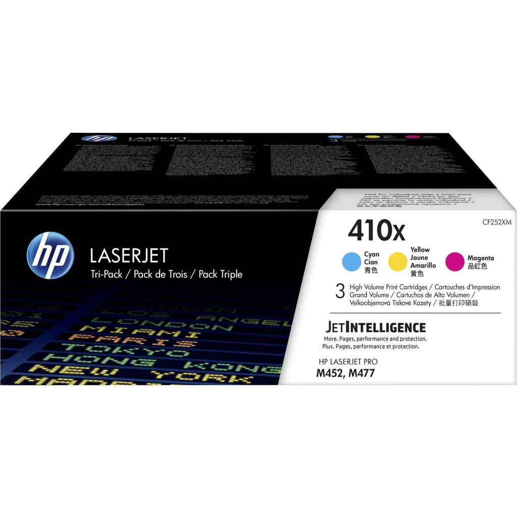 HP 410X 3-PACK HIGH YIELD ORIGINAL LASERJET TONER CART