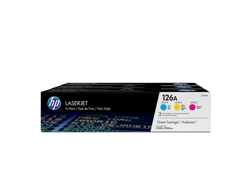 HP 126A TRIPACK TONER CARTRIDGES (CMY)