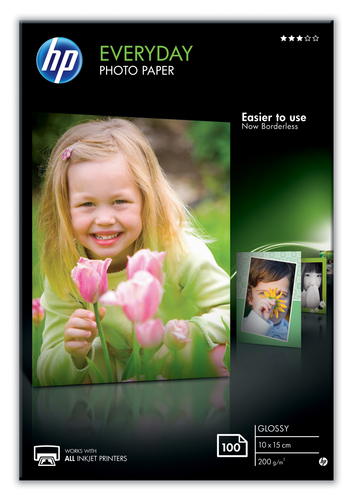 HP EVERYDAY PHOTO PAPER 10X15 GLOSSY 100 SHEETS
