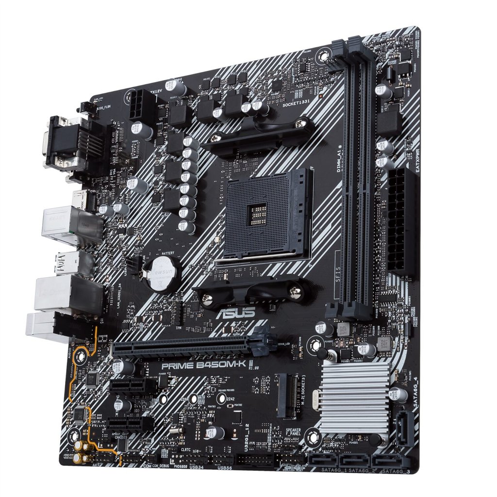 ASUS PRIME B450M-K II mATX Motherboard - AM4, DDR4, HDMI, M.2, USB3.2 - Image 3