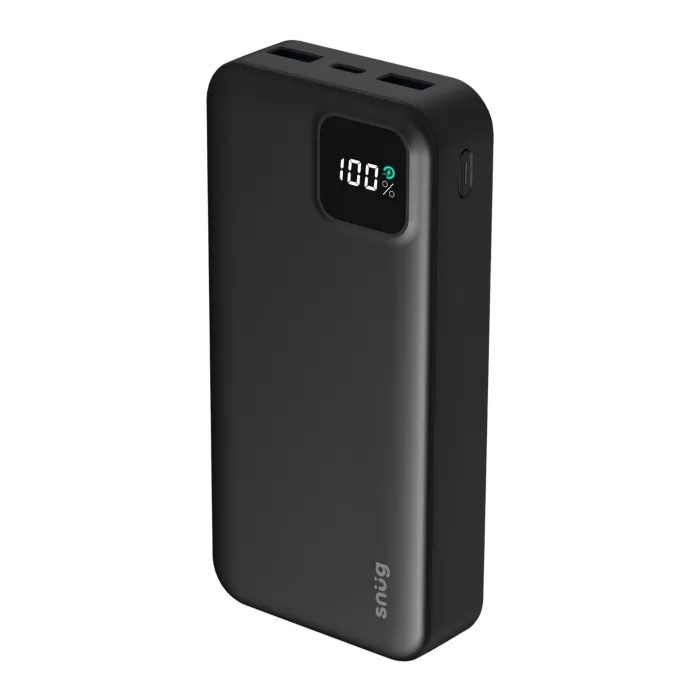 SNUG 20000MAH SQR DIG POWERBANK-BLACK