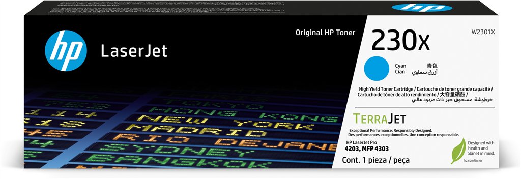 HP 230X CYAN ORIGINAL LASERJET TONER CARTRIDGE