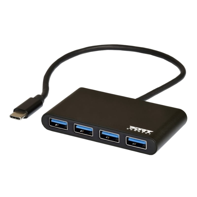 Port Usb Type-c To 4 X Usb3.0 5gbps 30cm 4 Port Hub-black - Image 2
