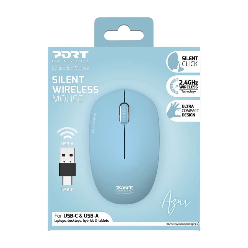 Port Connect Wireless Mouse – Azur - Image 6