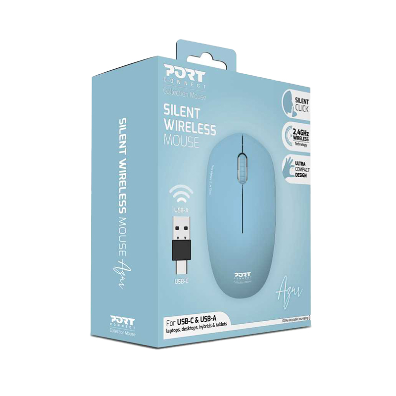 Port Connect Wireless Mouse – Azur - Image 7