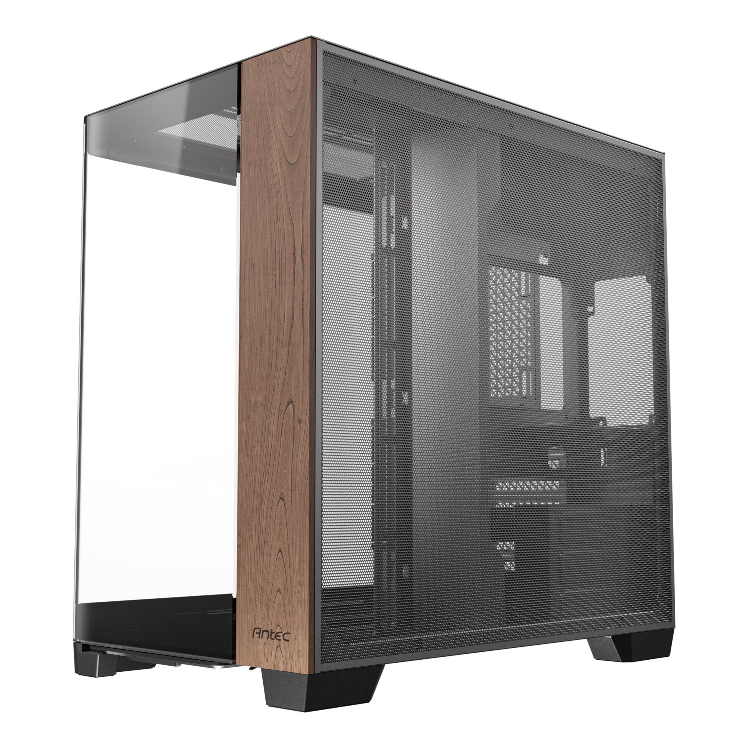 Antec C8 Curved Wood E-ATX | ATX | Micro-ATX | ITX Dual Chamber Gaming Chassis - Black - Image 3
