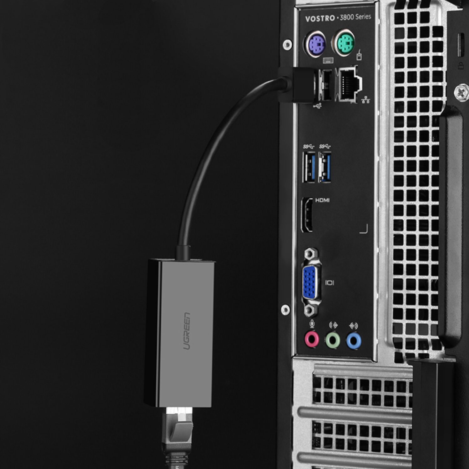 UGREEN CM111 USB3.0 to RJ5 Gigabit Ethernet Adapter - Black - Image 4