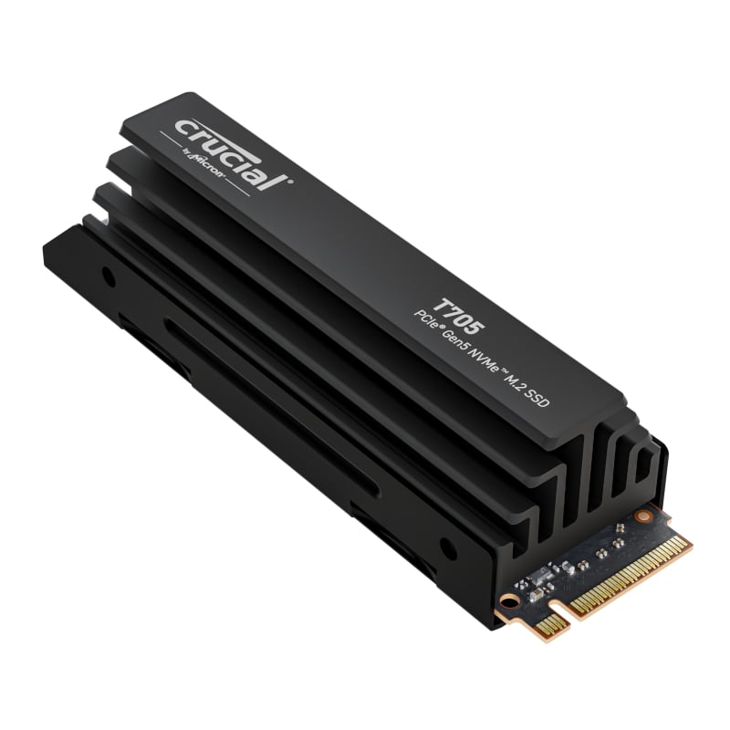 Crucial T705 2TB M.2 NVMe Gen5 with Heatsink NAND SSD - Image 2