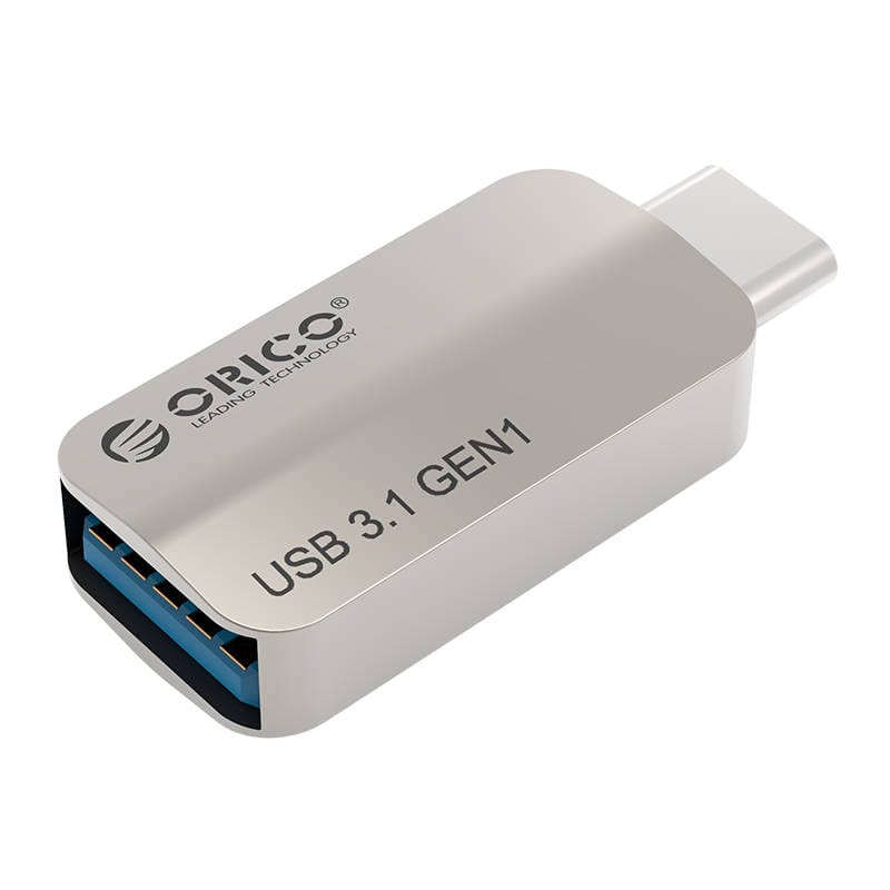 Orico Usb Type-c To Usb-a 3.1 Chargesync On The Go Adapter-silver