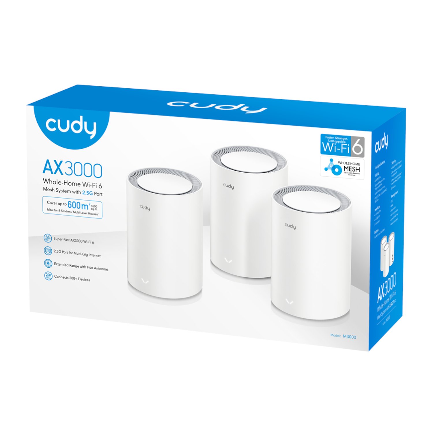 Cudy AX3000 Wi-Fi 6 Mesh Kit 3 Pack - White - Image 4