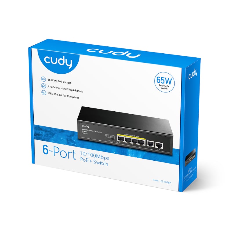 Cudy 6-Port Ethernet Unmanaged Switch - 4 Ports POE - Image 4
