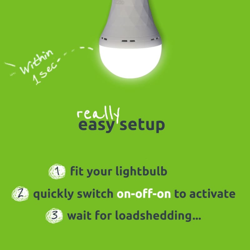 Gizzu Everglow Rechargeable Warm White Emergency Downlight Bulb - Image 5