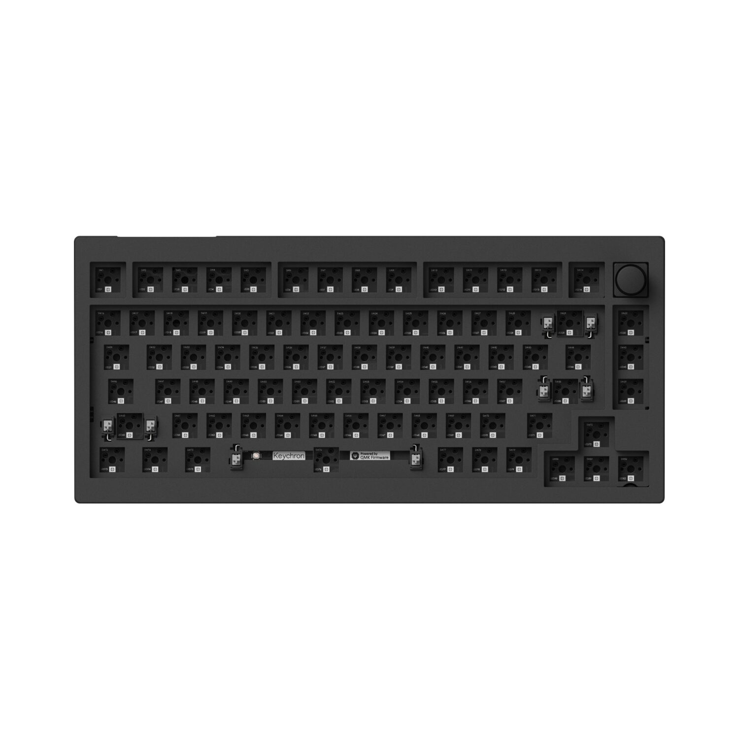 Keychron V1 Max QMK/VIA Wireless Custom Mechanical Keyboard | RED Switches - Black - Image 4