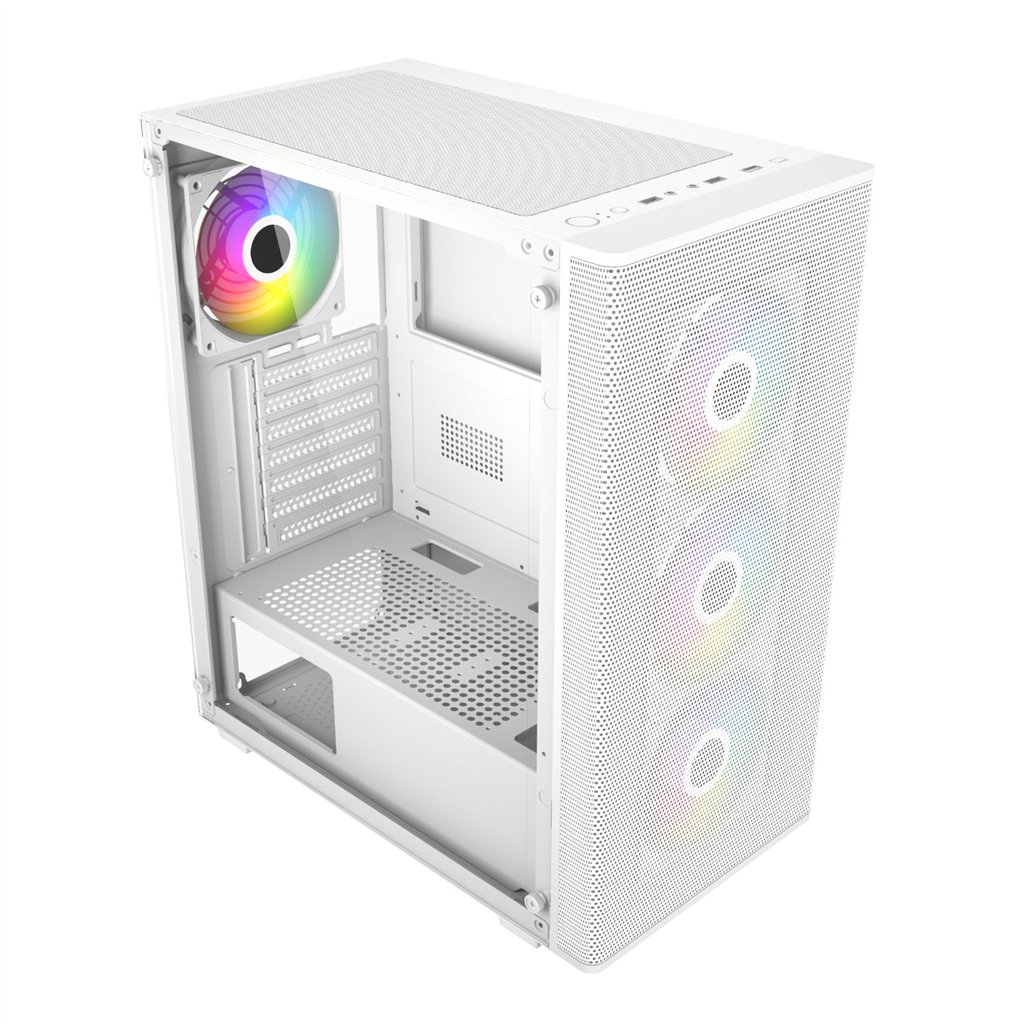 FSP M220 ATX Mid Tower Gaming Chassis - White - Image 4