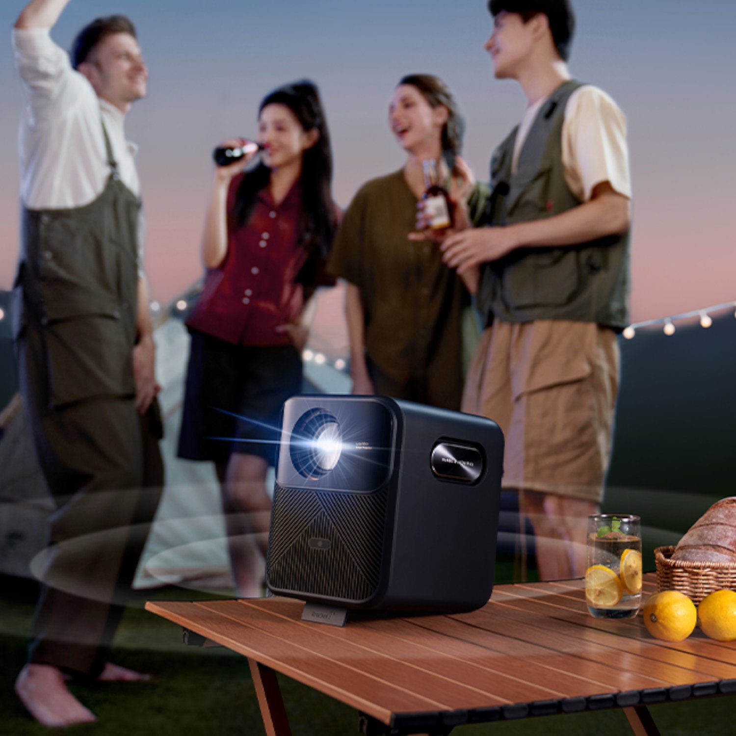 WANBO MOZART 1 PRO 1080P 900ANSI Android 11 Smart Home Theatre Projector - Dark Blue - Image 6