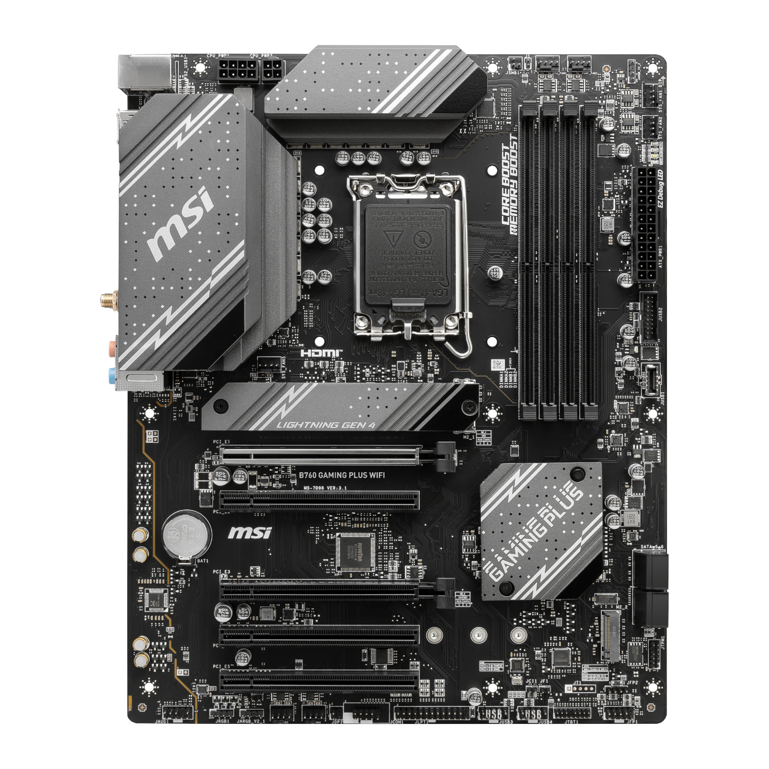 MSI B760 GAMING PLUS WIFI DDR5 LGA1700 ATX Motherboard - Image 2