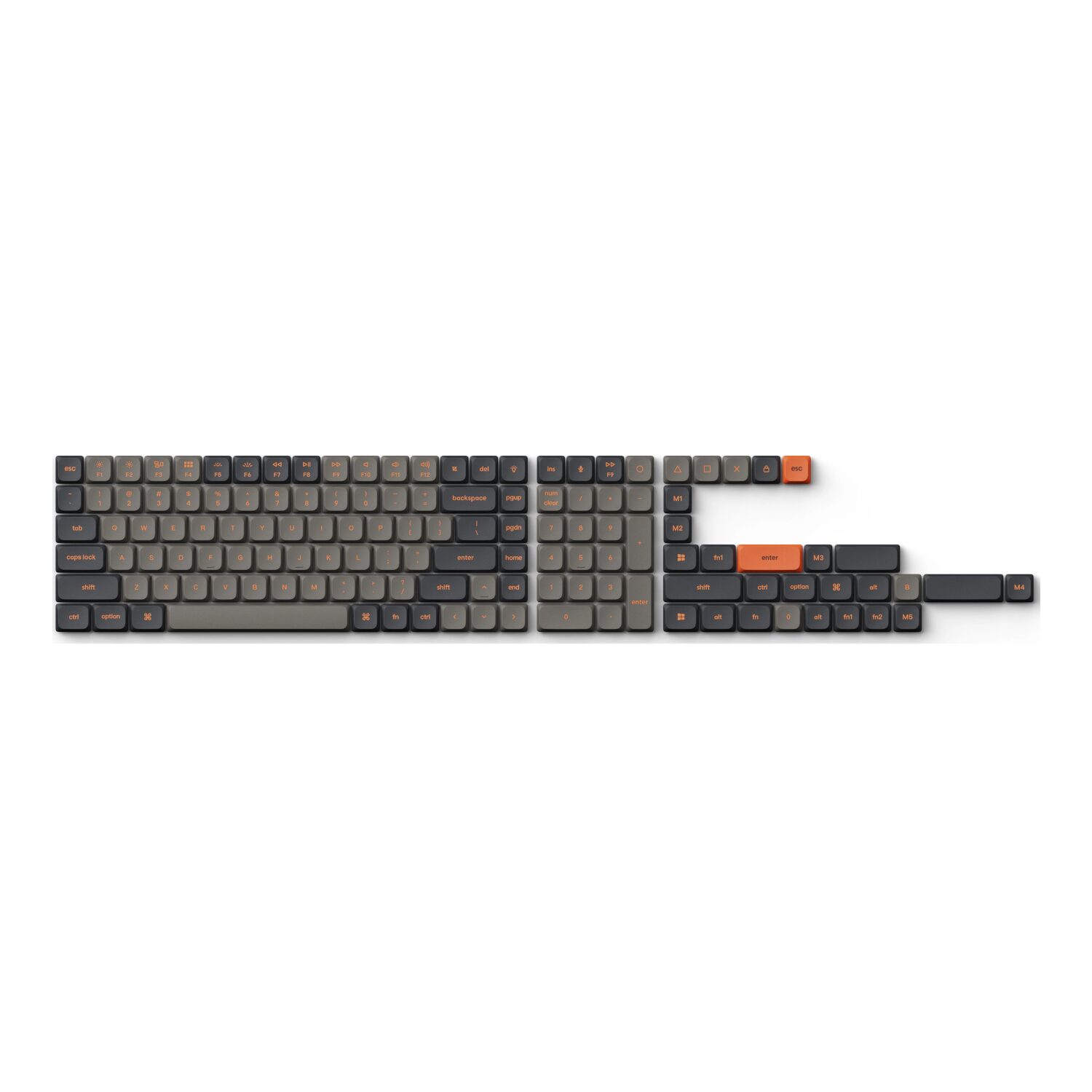 Keychron PBT LSA Carbon Keycap Set V2 - Low Profile - Image 2