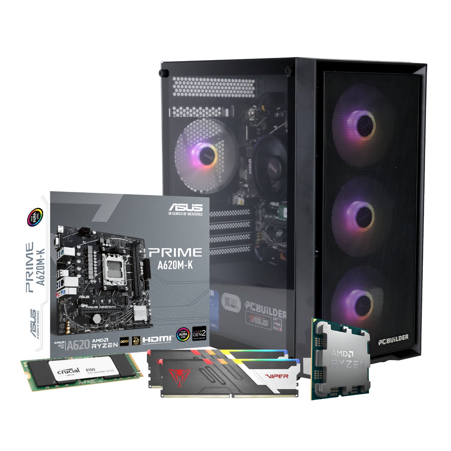 PCBuilder Ryzen 5 8600G WARDEN Windows 11 Gaming PC - Image 2